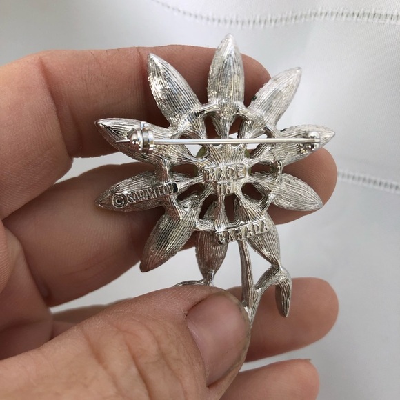 Vtg Sarah Coventry Daisy Time Flower Brooch - Picture 5 of 8